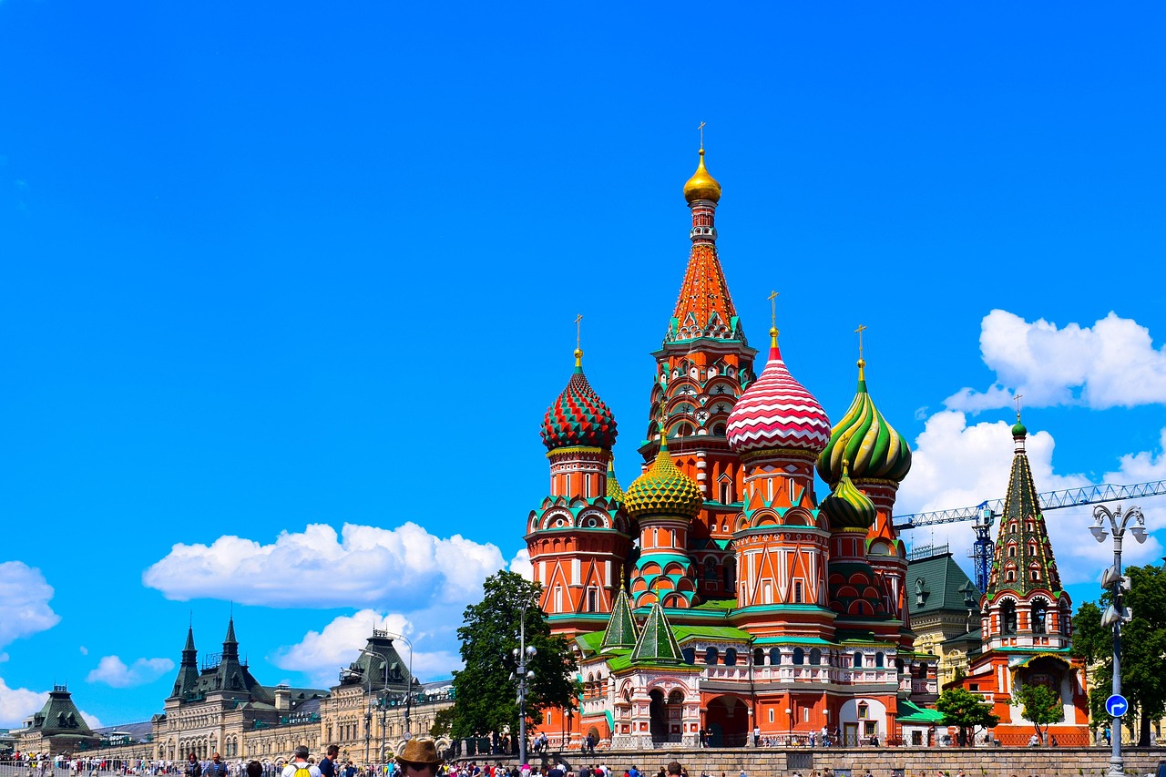 moscow, st basile, red square, church, old, monument, blue, architecture, cathedral, nature, saint, basil, tourism, russ